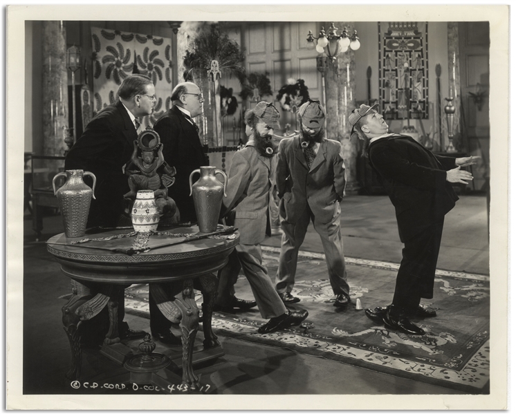 Moe Howard Personally Owned 10'' x 8'' Glossy Photo From the 1939 Three Stooges Film ''We Want Our Mummy'' -- Very Good Condition